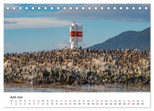 Produktbild: Patagonien, Tierra del Fuego: Am Rand der Welt (Tischkalender 2026 DIN A5 quer), CALVENDO Monatskalender
