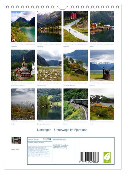 Produktbild: Norwegen - Unterwegs im Fjordland (Wandkalender 2026 DIN A4 hoch), CALVENDO Monatskalender