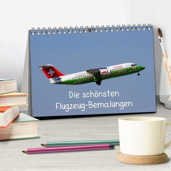 Produktbild: Die sch&ouml;nsten Flugzeug-Bemalungen (Tischkalender 2027 DIN A5 quer), CALVENDO Monatskalender