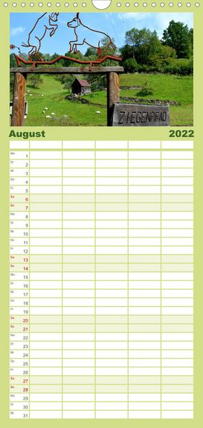 Produktbild: Familienplaner Malerisches Murgtal (Wandkalender 2022 , 21 cm x 45 cm, hoch)