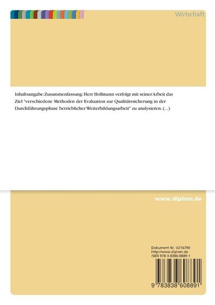 Produktbild: Qualit&auml;tscontrolling in der Personalentwicklung
