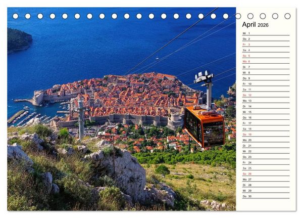 Produktbild: Dubrovnik - Perle der Adria (Tischkalender 2026 DIN A5 quer), CALVENDO Monatskalender