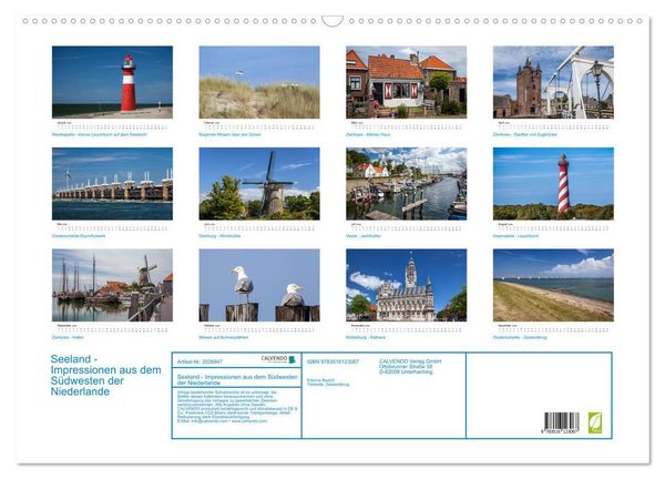 Produktbild: Seeland - Impressionen aus dem S&uuml;dwesten der Niederlande (Wandkalender 2026 DIN A2 quer), CALVENDO Monatskalender