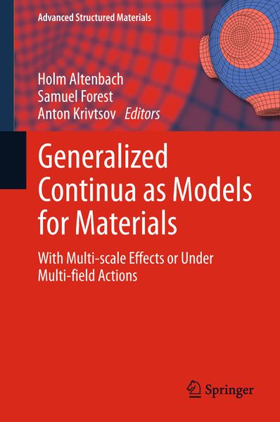 Produktbild: Generalized Continua as Models for Materials