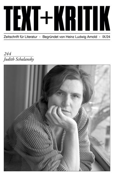 Produktbild: TEXT + KRITIK 244 - Judith Schalansky