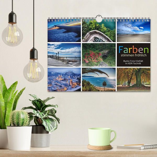 Produktbild: Farben stimmen fr&ouml;hlich - Bunte Foto-Vielfalt in HDR-Technik (Wandkalender 2027 DIN A4 quer), CALVENDO Monatskalender