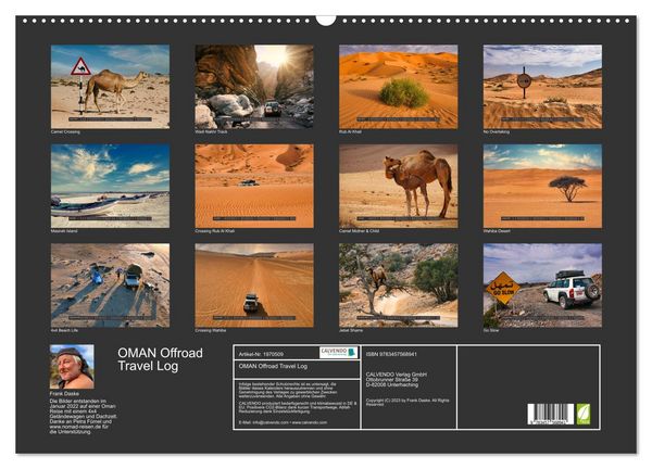 Produktbild: OMAN Offroad Travel Log (Wandkalender 2026 DIN A2 quer), CALVENDO Monatskalender