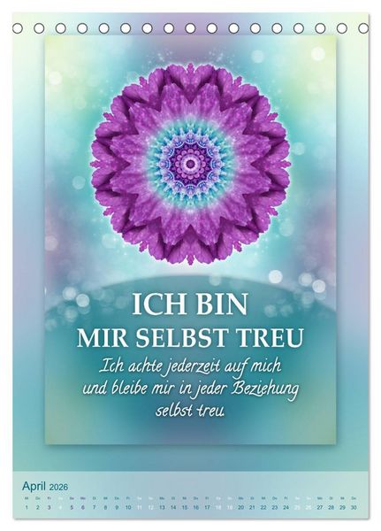 Produktbild: ICH BIN Licht und Liebe - Kalender (Tischkalender 2026 DIN A5 hoch), CALVENDO Monatskalender