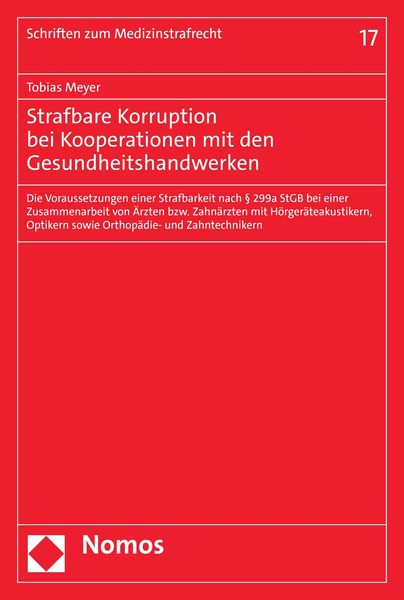 Produktbild: Strafbare Korruption bei Kooperationen mit den Gesundheitshandwerken