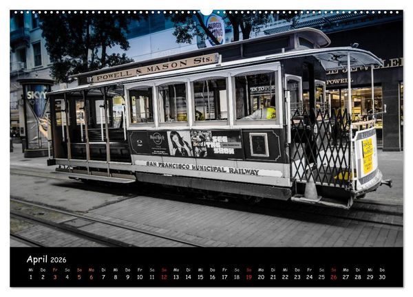 Produktbild: San Francisco - street view (Wandkalender 2026 DIN A2 quer), CALVENDO Monatskalender