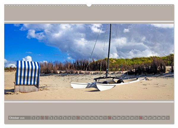 Produktbild: Strandblicke Borkum und Norderney (hochwertiger Premium Wandkalender 2026 DIN A2 quer), Kunstdruck in Hochglanz
