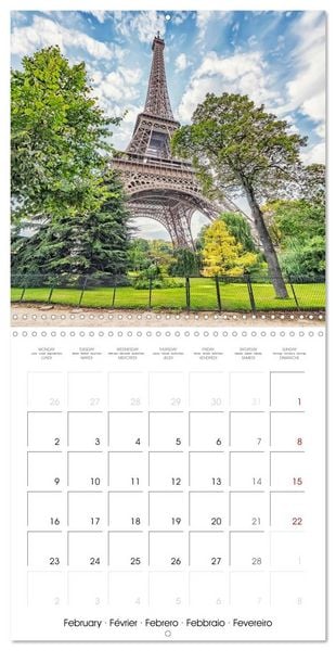Produktbild: Le Paris romantique (Calendrier mural carr&eacute; 2026 30x30 cm) Calendrier double avec une page pour vos prises de notes