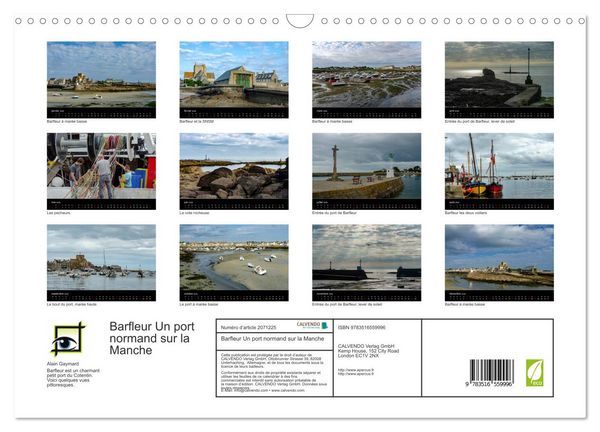 Produktbild: Barfleur Un port normand sur la Manche (Calendrier mural 2026 DIN A3 vertical), CALVENDO calendrier mensuel