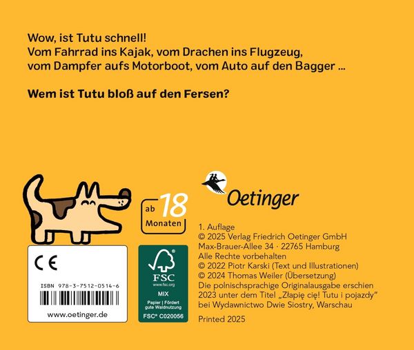 Produktbild: Fang mich! Tutu und die Fahrzeuge