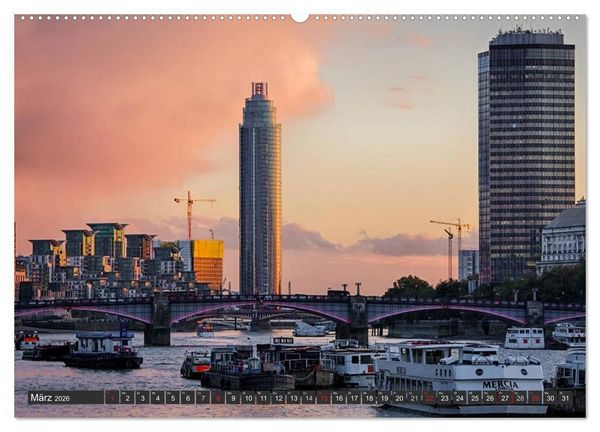 Produktbild: London Light (hochwertiger Premium Wandkalender 2026 DIN A2 quer), Kunstdruck in Hochglanz
