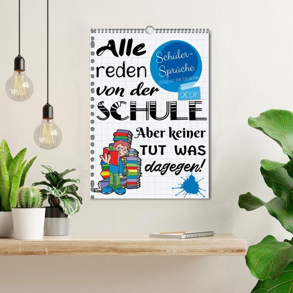 Produktbild: Sch&uuml;ler-Spr&uuml;che (Wandkalender 2026 DIN A3 hoch), CALVENDO Monatskalender