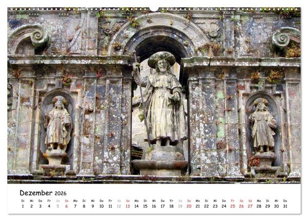 Produktbild: Jakobsweg - Camino Portugues (Wandkalender 2026 DIN A2 quer), CALVENDO Monatskalender
