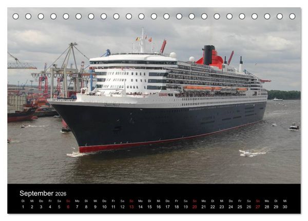 Produktbild: Kreuzfahrtschiffe in Europa (Tischkalender 2026 DIN A5 quer), CALVENDO Monatskalender