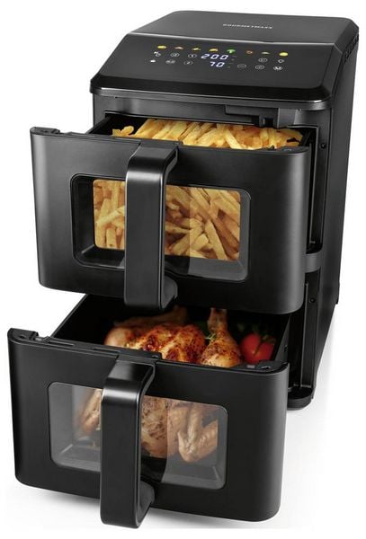 Produktbild: GourmetMaxx 19129 Hei&szlig;luft-Fritteuse 10l 2400W Antihaftbeschichtung, BPA-frei, Cool-Touch-Geh&auml;use, digitaler Timer, Grillfunktion