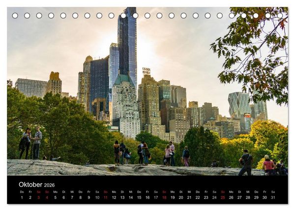 Produktbild: Herbst in New York (Tischkalender 2026 DIN A5 quer), CALVENDO Monatskalender