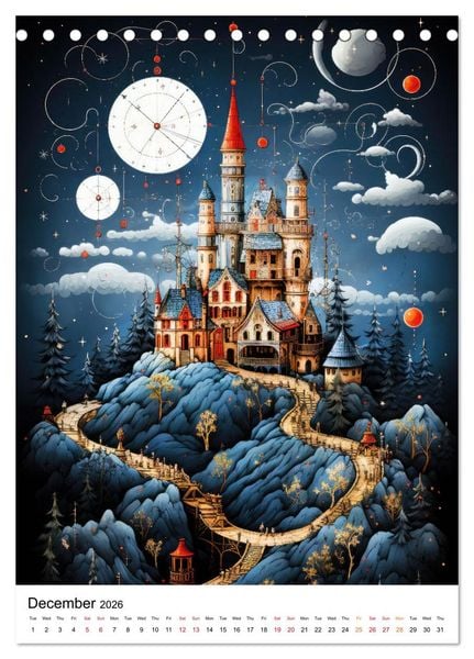 Produktbild: Medieval Legends (Desk Calendar 2026 DIN A5 portrait), CALVENDO 12 Month DeskCalendar