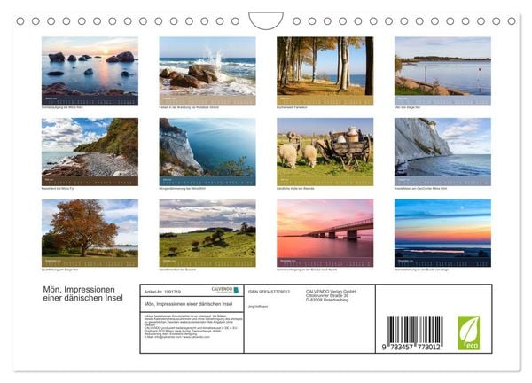 Produktbild: M&ouml;n, Impressionen einer d&auml;nischen Insel (Wandkalender 2026 DIN A4 quer), CALVENDO Monatskalender