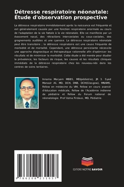 Produktbild: D&eacute;tresse respiratoire n&eacute;onatale: &Eacute;tude d'observation prospective