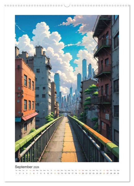 Produktbild: Fantastic Anime Worlds (Wall Calendar 2026 DIN A2 portrait), CALVENDO 12 Month Wall Calendar