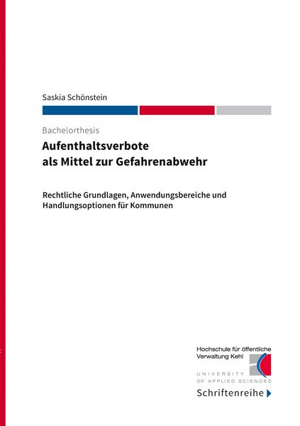 Produktbild: Aufenthaltsverbote als Mittel zur Gefahrenabwehr