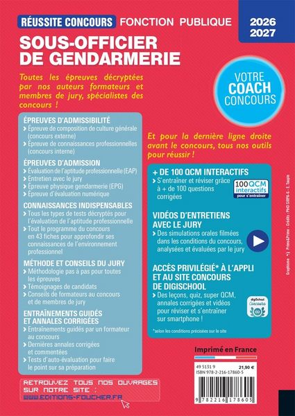 Produktbild: Reussite concours sous officier