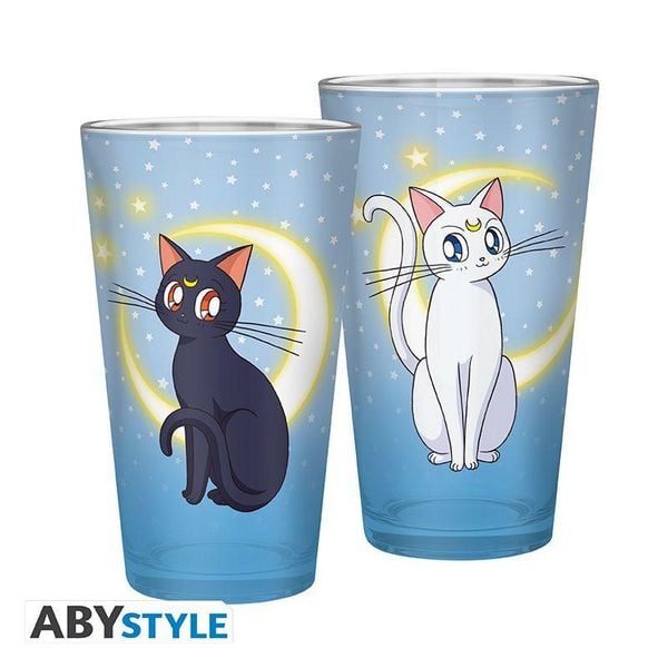 Produktbild: SAILOR MOON - Large Glass - 400ml - Luna & Artemis