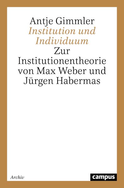 Produktbild: Institution und Individuum