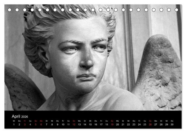 Produktbild: Lebende Steine - Skulpturen auf dem Friedhof Staglieno (Tischkalender 2026 DIN A5 quer), CALVENDO Monatskalender