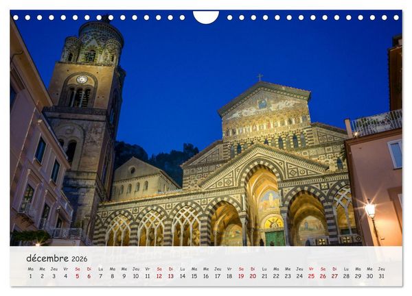Produktbild: C&ocirc;te amalfitaine - Villes romantiques et paysages magiques (Calendrier mural 2026 DIN A4 vertical), CALVENDO calendrier mensuel