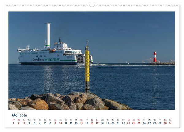 Produktbild: Warnem&uuml;nde an der Ostsee (Wandkalender 2026 DIN A2 quer), CALVENDO Monatskalender