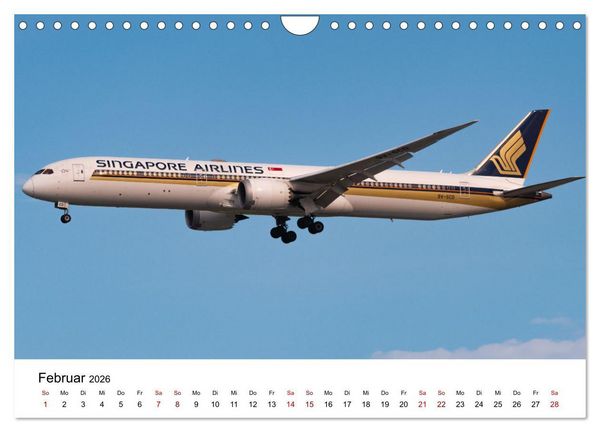 Produktbild: Singapore Airlines - Die ganze Flotte (Wandkalender 2026 DIN A4 quer), CALVENDO Monatskalender