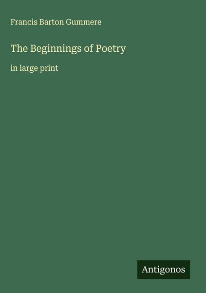 Produktbild: The Beginnings of Poetry