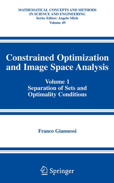 Produktbild: Constrained Optimization and Image Space Analysis