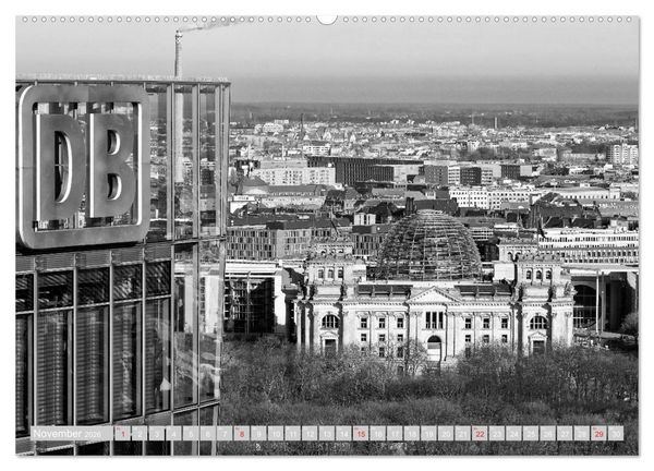 Produktbild: Berliner Ansichten in Schwarz und Wei&szlig; (hochwertiger Premium Wandkalender 2026 DIN A2 quer), Kunstdruck in Hochglanz