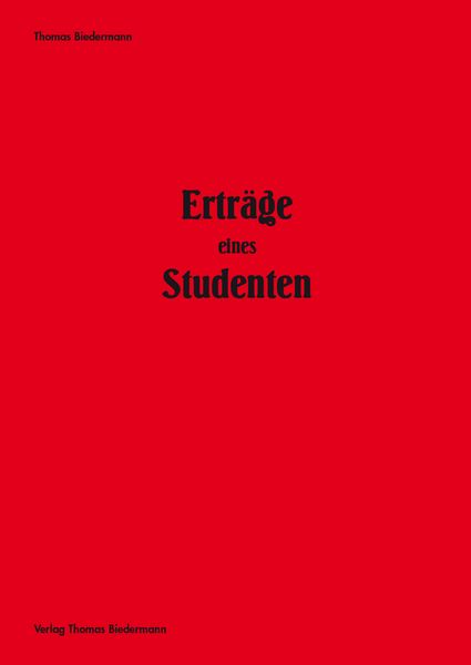 Produktbild: Ertr&auml;ge eines Studenten