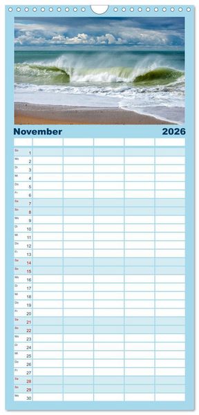 Produktbild: Familienplaner 2026 - Andalusische Atlantikk&uuml;ste mit 5 Spalten (Wandkalender, 21 x 45 cm) CALVENDO