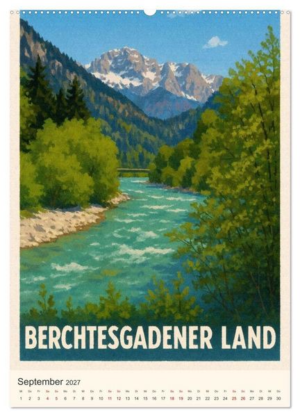 Produktbild: Alpine Impressionen Berchtesgadener Land (Wandkalender 2027 DIN A2 hoch), CALVENDO Monatskalender