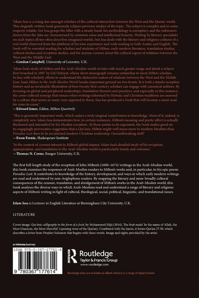 Produktbild: Milton in the Arab-Muslim World