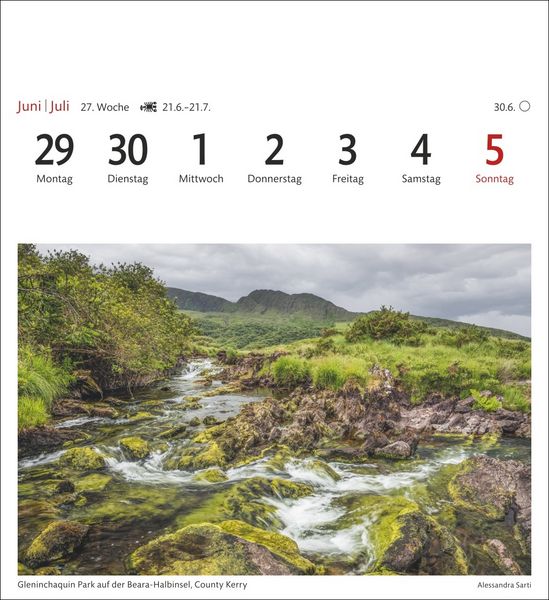 Produktbild: Irland Sehnsuchtskalender 2026 - Wochenkalender mit 53 Postkarten