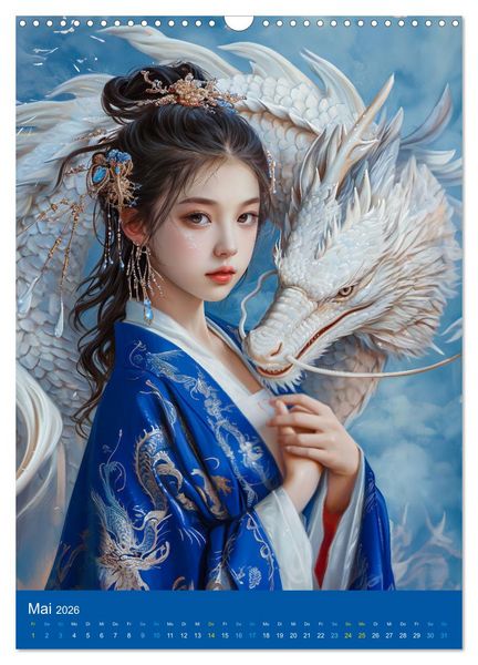 Produktbild: Chinesische Tierkreiszeichen - Fantasie-Zodiak im Stil des alten Chinas (Wandkalender 2026 DIN A3 hoch), CALVENDO Monatskalender