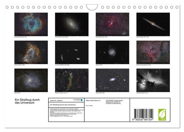 Produktbild: Ein Streifzug durch das Universum (Wandkalender 2027 DIN A4 quer), CALVENDO Monatskalender