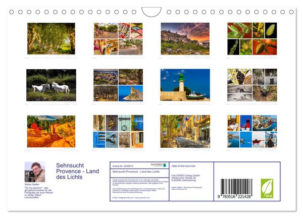 Produktbild: Sehnsucht Provence - Land des Lichts (Wandkalender 2026 DIN A4 quer), CALVENDO Monatskalender