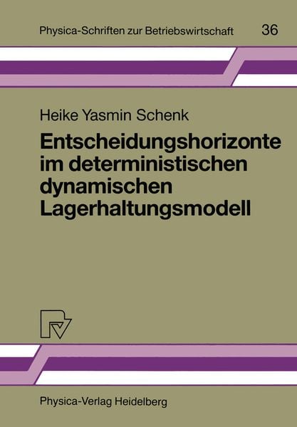 Produktbild: Entscheidungshorizonte im deterministischen dynamischen Lagerhaltungsmodell