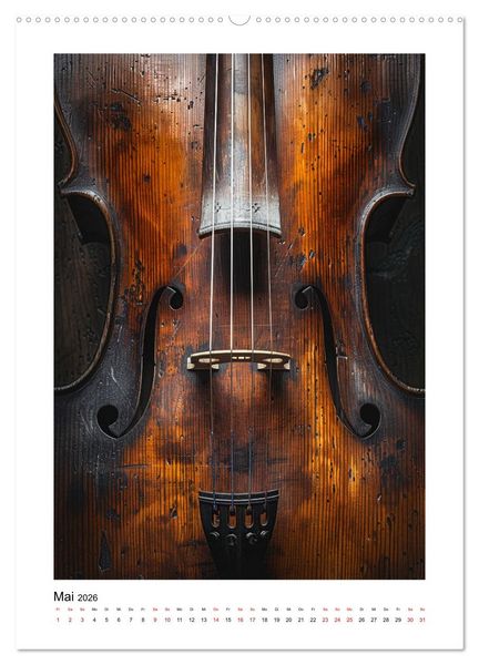 Produktbild: Fantastische Violine (hochwertiger Premium Wandkalender 2026 DIN A2 hoch), Kunstdruck in Hochglanz