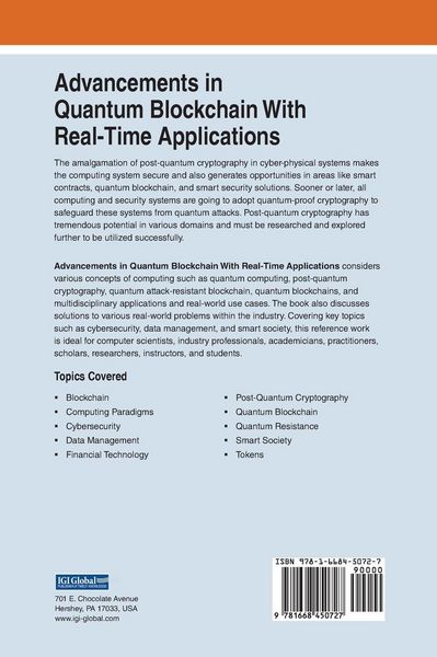 Produktbild: Advancements in Quantum Blockchain With Real-Time Applications